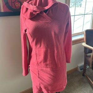 Lole orange hooded tunic with kangaroo pocket
